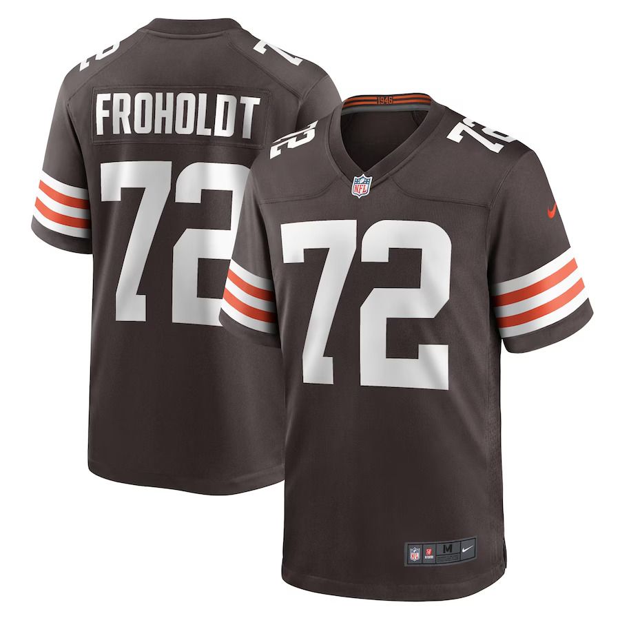 Men Cleveland Browns #72 Hjalte Froholdt Nike Brown Game Player NFL Jersey->cleveland browns->NFL Jersey